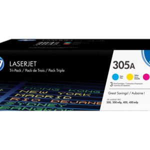 HP CF370AM 305A 3-pack Cyan/Magenta/Yellow Original Toner