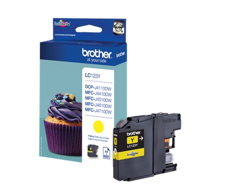 BRO2D01305Fhigh.jpg Brother LC-123Y Spremnik s tintom zute boje - Slika 1