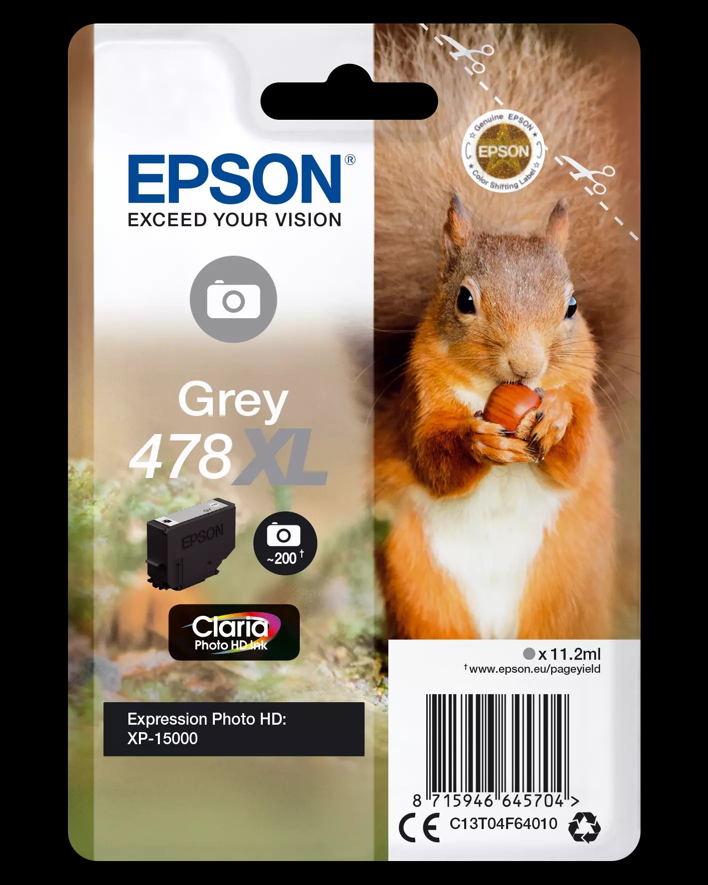 EPSON 478XL original siva tinta C13T04F64010 EPSON 478XL original siva tinta C13T04F64010