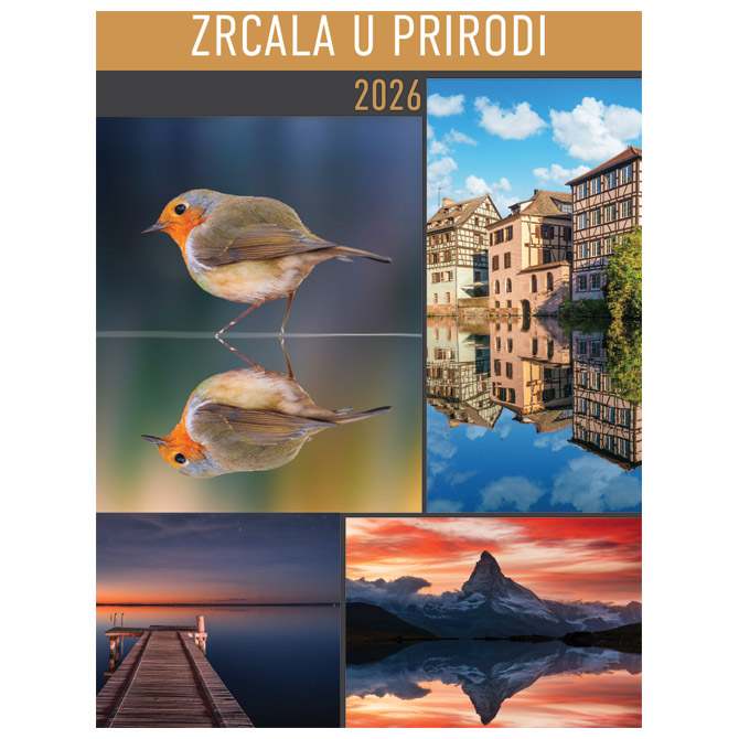 Kalendar Zrcala u prirodi 2026 13 listova spirala Kalendar Zrcala u prirodi 2026 13 listova spirala