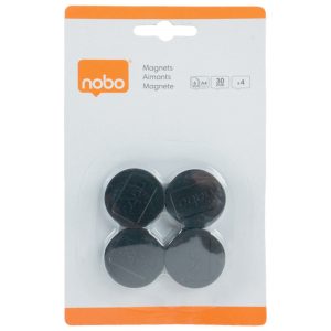 Magnet fi-30 mm pk4 Nobo 1901448 crni blister