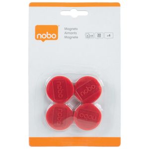 Magnet fi-30 mm pk4 Nobo 1901449 crveni blister