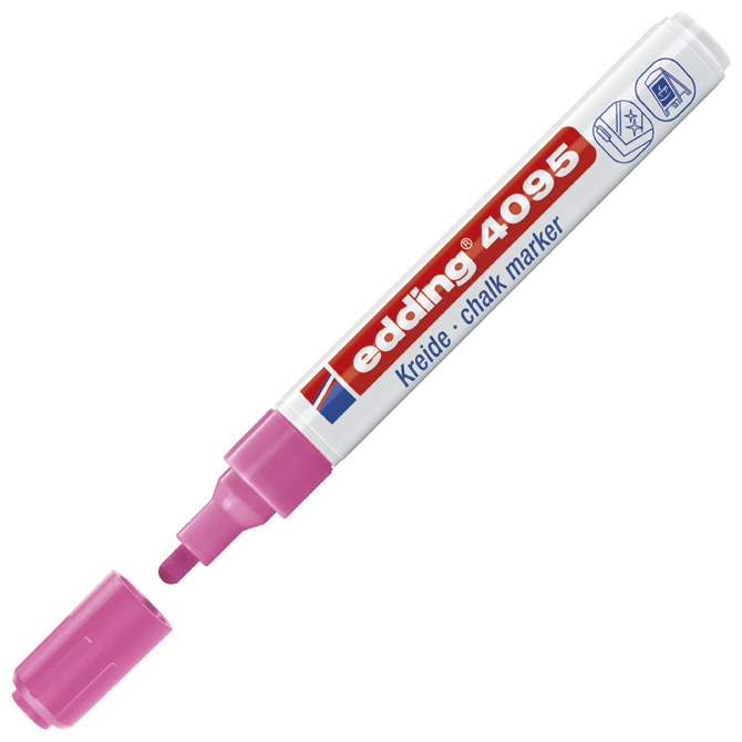 Marker-kreda za staklo 2-3 mm Edding 4095 neon rozi Marker-kreda za staklo 2-3 mm Edding 4095 neon rozi