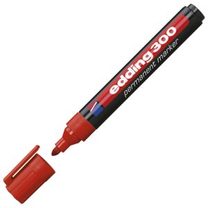Marker permanentni 1,5-3 mm okrugli vrh Edding 300 crveni