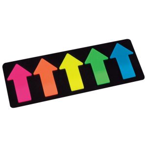 Zastavica 25x45 mm 5x25L strelice Global Notes 2683-09 sortirano blister