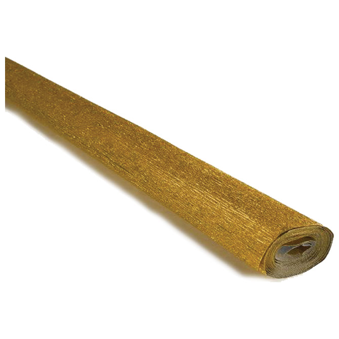 Papir krep 60g 50x150cm Cartotecnica Rossi 401 metalik zlatni Papir krep 60g 50x150cm Cartotecnica Rossi 401 metalik zlatni