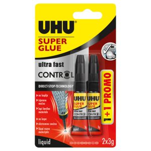 Ljepilo trenutačno 3g+1gratis Super glue(cianoakrilat) UHU L0182000 blister