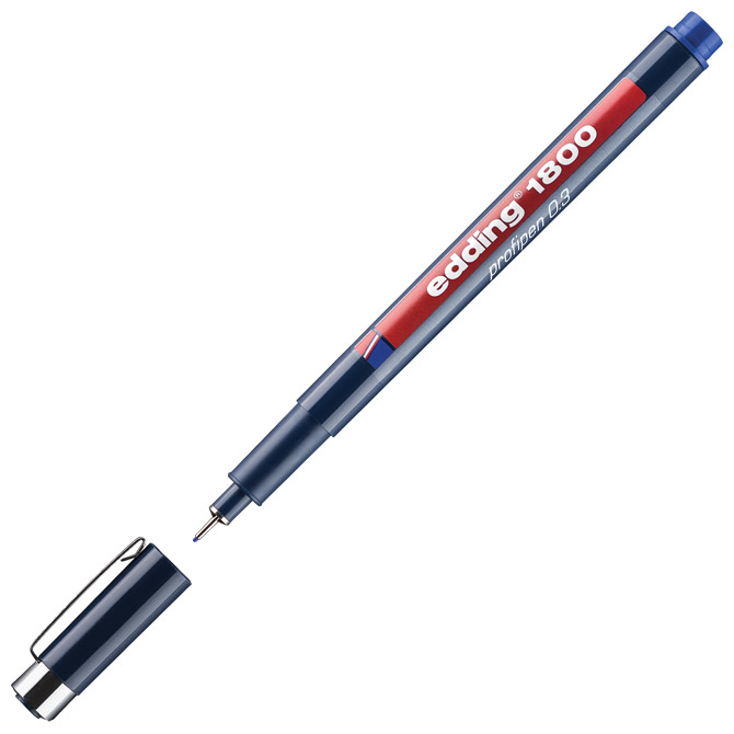 000000601.jpg Flomaster za tehničko crtanje profipen 0,3mm Edding 1800 plavi - Slika 1