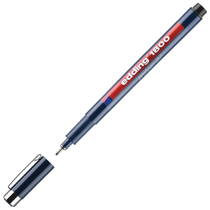 000000606.jpg Flomaster za tehničko crtanje profipen 0,7mm Edding 1800 crni - Slika 1