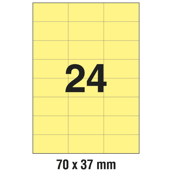 Etikete ILK 70x37 mm pk100L Zweckform 3451 žute Etikete ILK 70x37 mm pk100L Zweckform 3451 žute