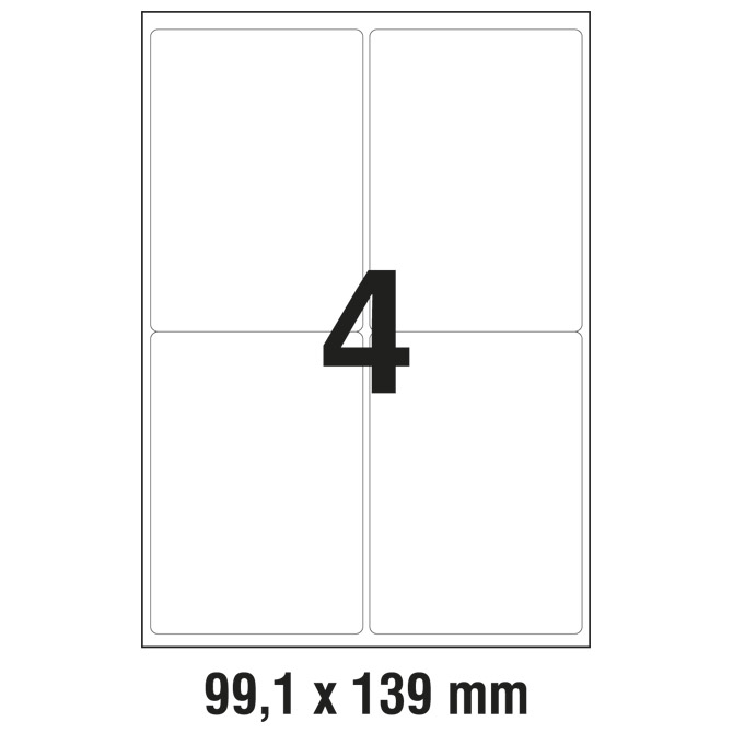 Etikete LK 99,1x139mm odljepljive polyester pk20L Zweckform L4774REV-20 bijele Etikete LK 99,1x139mm odljepljive polyester pk20L Zweckform L4774REV-20 bijele