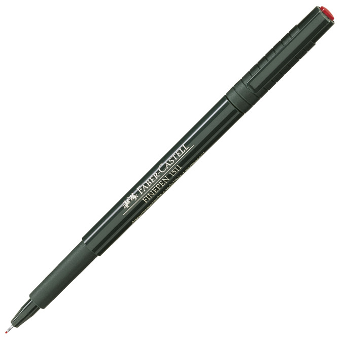 000001251.jpg Flomaster finepen 0,4mm Faber-Castell 1511 crveni - Slika 1