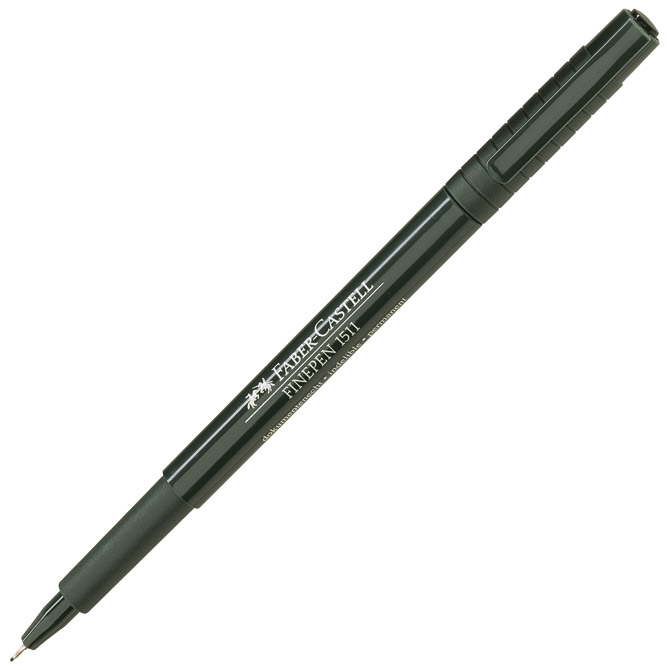 000001253.jpg Flomaster finepen 0,4mm Faber-Castell 1511 crni - Slika 1