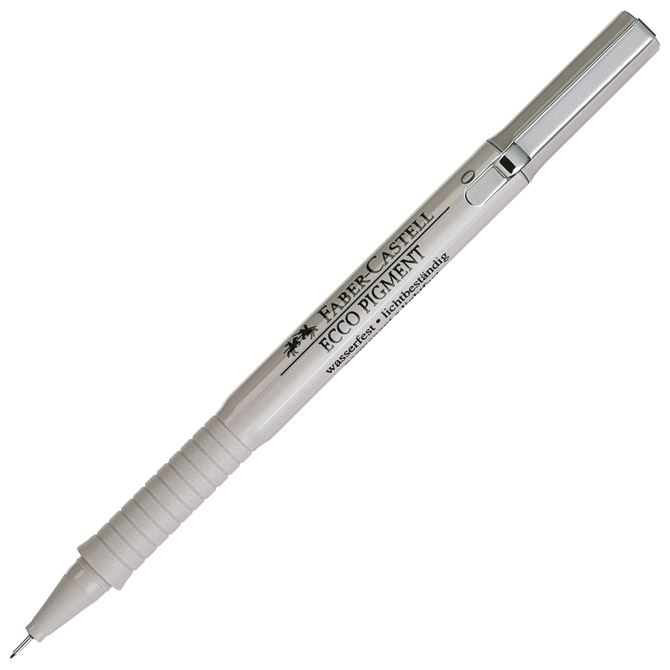 000001254.jpg Flomaster za tehničko crtanje 0,1mm Ecco Pigment Faber-Castell 166199 crni - Slika 1