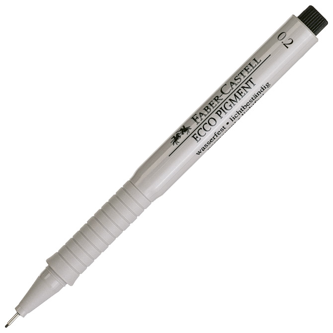 000001255.jpg Flomaster za tehničko crtanje 0,2mm Ecco Pigment Faber-Castell 166299 crni - Slika 1