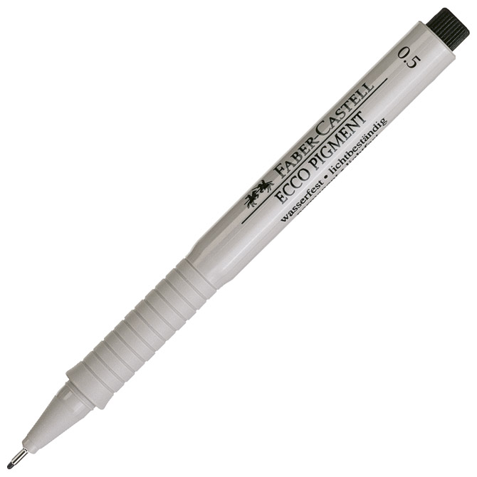 000001258.jpg Flomaster za tehničko crtanje 0,5mm Ecco Pigment Faber-Castell 166599 crni - Slika 1
