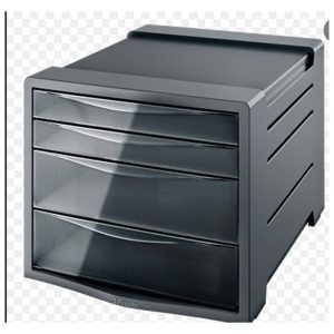 Kutija s 4 ladice Intego Esselte 284530 sivo-prozirno dimljena