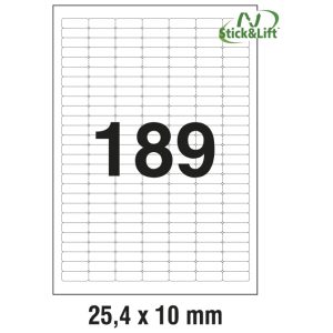 Etikete ILK 25,4x10 mm odljepljive pk25L Zweckform L4731REV-25