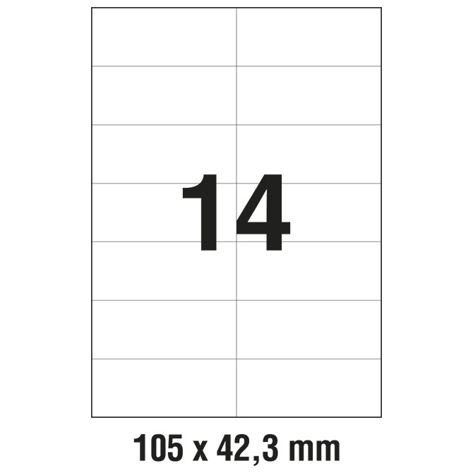 Etikete ILK 105x42,3 mm pk100L Zweckform 3653 Etikete ILK 105x42,3 mm pk100L Zweckform 3653