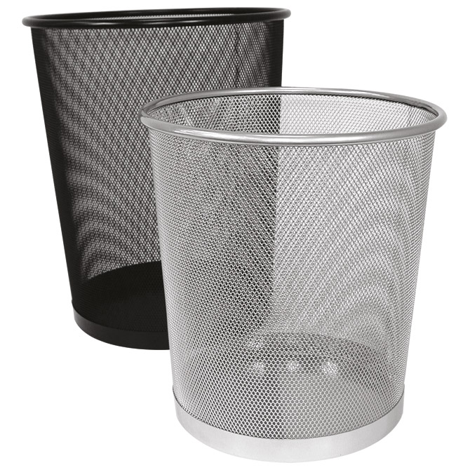 000004259.jpg Koš za smeće metalni žica fi-29,5xH-34cm Fornax srebrni - Slika 1