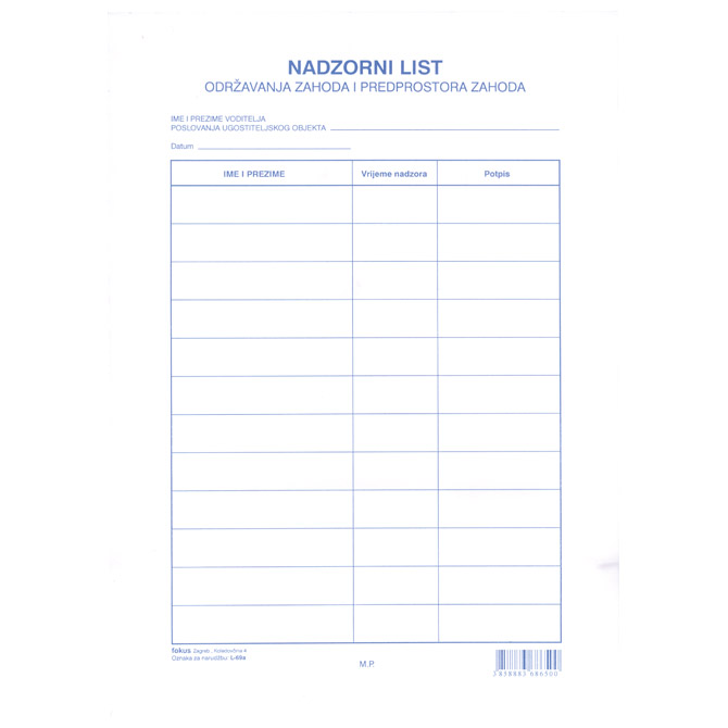 000004389.jpg Obrazac L-69a nadzorni list u bloku Fokus - Slika 1