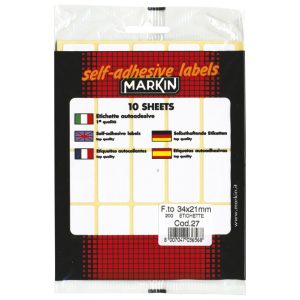 Etikete slep 34x21mm pk10L Markin 10027 blister