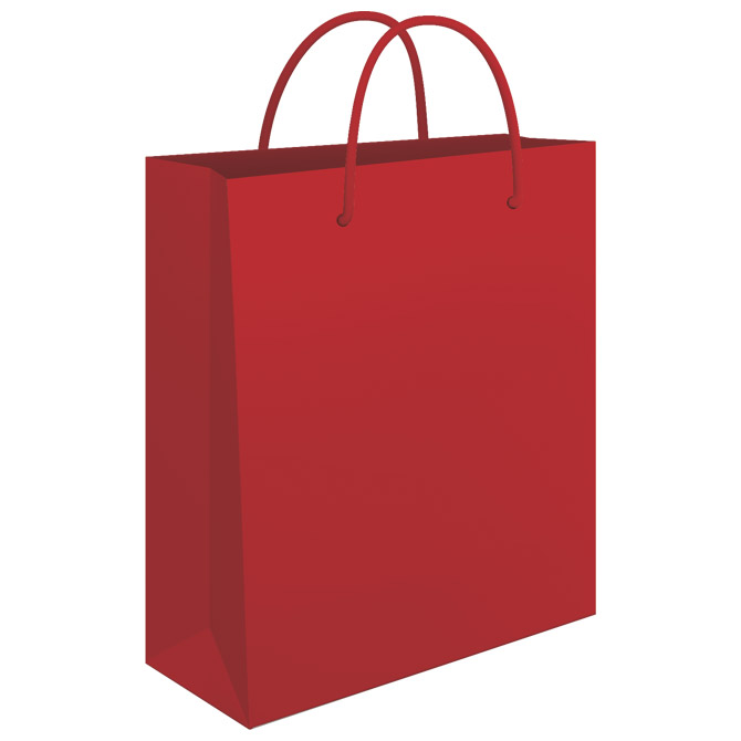 Vrećice ukrasne 34x39x10cm sjajna plastifikacija Fornax crvene Vrećice ukrasne 34x39x10cm sjajna plastifikacija Fornax crvene