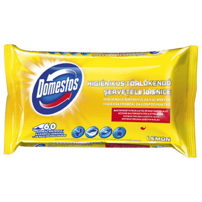 000006069.jpg Domestos - higijenske maramice Lemon pk60 - Slika 1