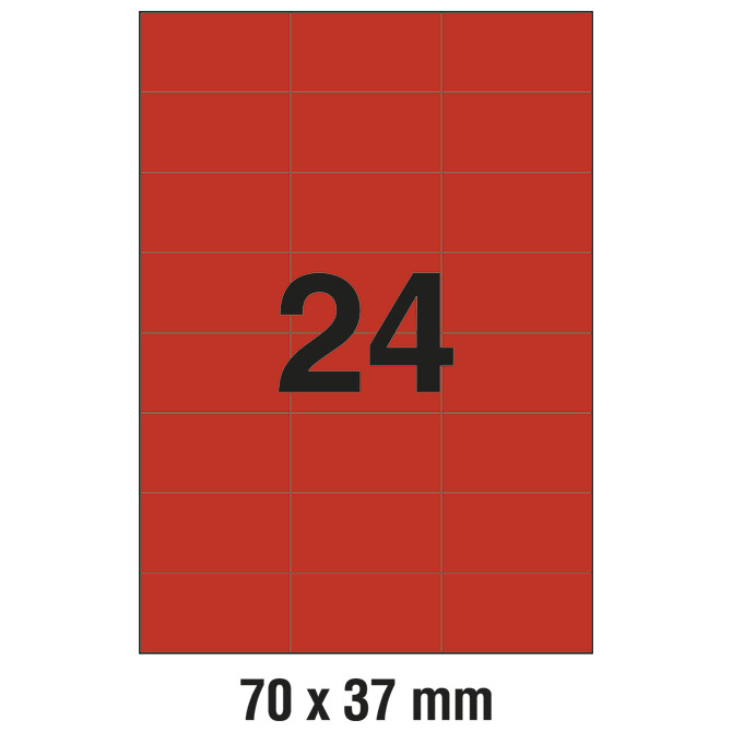 Etikete ILK 70x37 mm pk100L Zweckform 3448 crvene Etikete ILK 70x37 mm pk100L Zweckform 3448 crvene