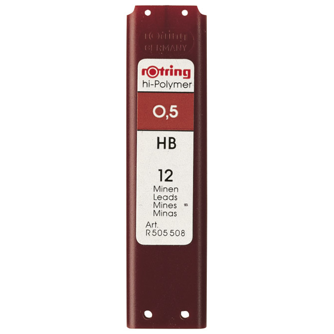 000009925.jpg Mine 0,5mm HB polymer 1tuba Rotring 505508 - Slika 1
