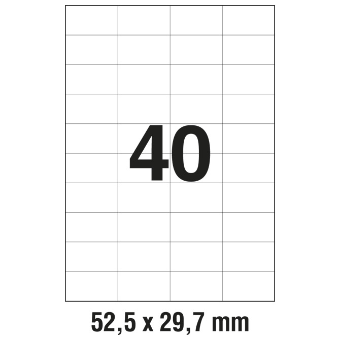 Etikete ILK 52,5x29,7 mm pk100L Zweckform 3651 Etikete ILK 52,5x29,7 mm pk100L Zweckform 3651