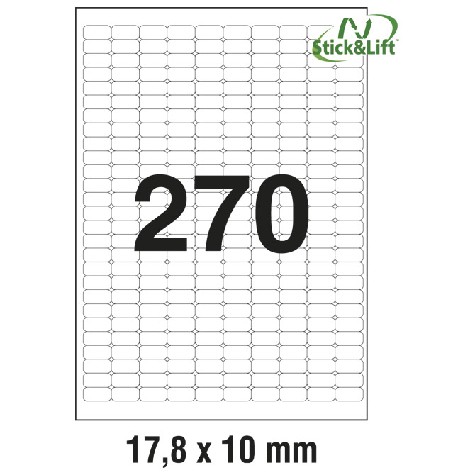 Etikete ILK 17,8x10 mm odljepljive pk25L Zweckform L4730REV-25 Etikete ILK 17,8x10 mm odljepljive pk25L Zweckform L4730REV-25