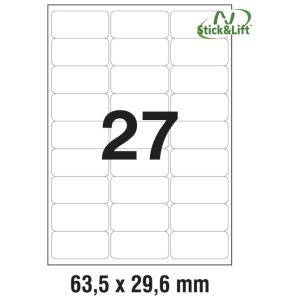 Etikete ILK 63,5x29,6 mm odljepljive pk25L Zweckform L4737REV-25