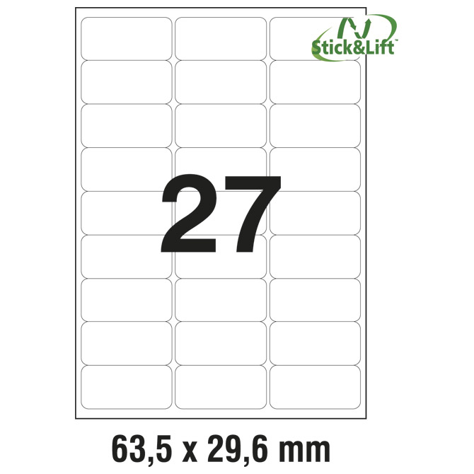 Etikete ILK 63,5x29,6 mm odljepljive pk25L Zweckform L4737REV-25 Etikete ILK 63,5x29,6 mm odljepljive pk25L Zweckform L4737REV-25