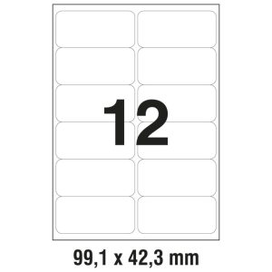 Etikete LK 99,1x42,3mm polyester pk25L Zweckform 4772-25 prozirne