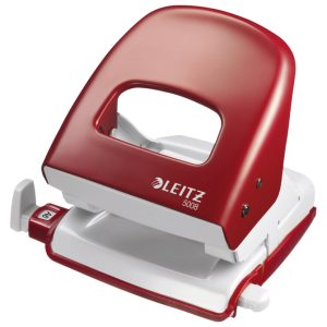 Bušač 2 rupe do 30 listova Leitz 50080025 crveni