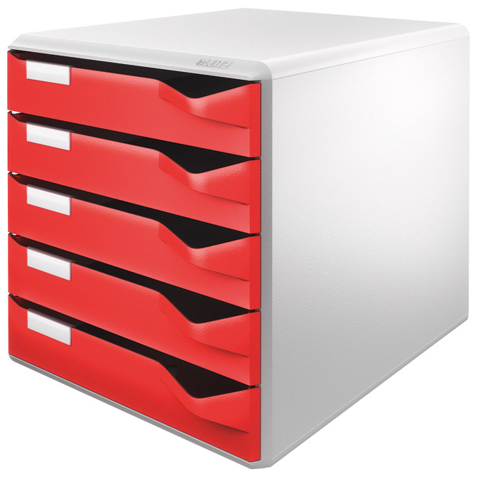 Kutija s 5 ladica Post set Leitz 52800025 crvena Kutija s 5 ladica Post set Leitz 52800025 crvena