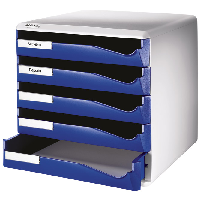 Kutija s 5 ladica Post set Leitz 52800035 plava Kutija s 5 ladica Post set Leitz 52800035 plava