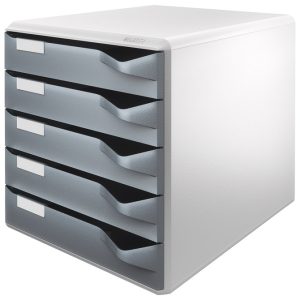 Kutija s 5 ladica Post set Leitz 52800089 siva