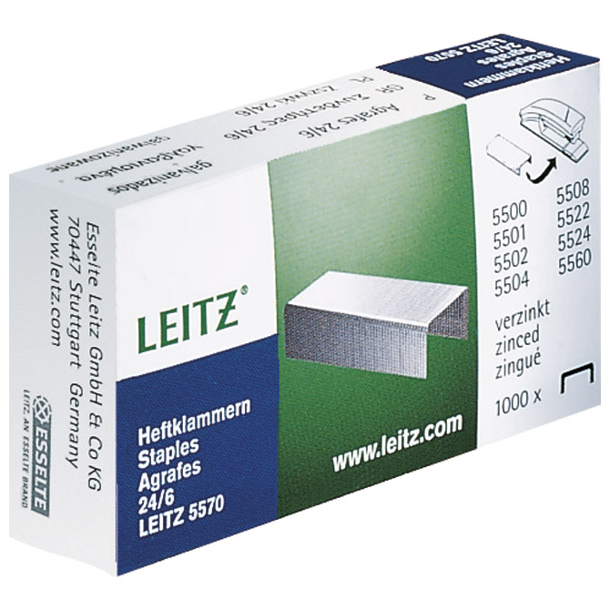 Spajalice strojne br.24/6 pk1000 Leitz 55700000 Spajalice strojne br.24/6 pk1000 Leitz 55700000