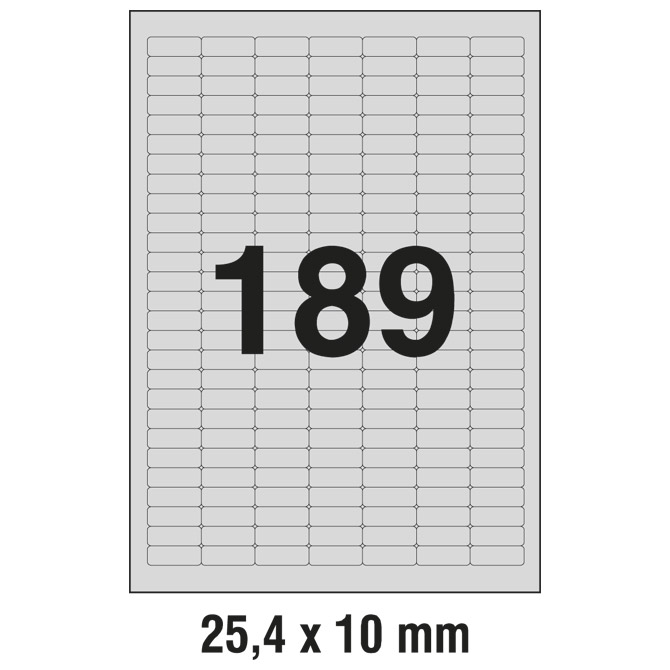 Etikete Laser 25,4x10mm polyester pk20L Zweckform L6008-20 srebrne Etikete Laser 25,4x10mm polyester pk20L Zweckform L6008-20 srebrne