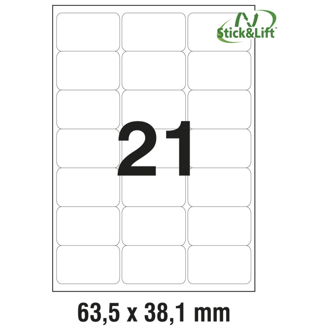 Etikete ILK 63,5x38,1 mm odljepljive pk25L Zweckform L6023REV-25 Etikete ILK 63,5x38,1 mm odljepljive pk25L Zweckform L6023REV-25
