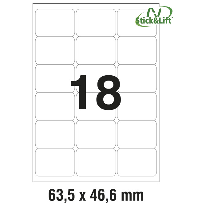 Etikete ILK 63,5x46,6 mm odljepljive pk25L Zweckform L6025REV-25 Etikete ILK 63,5x46,6 mm odljepljive pk25L Zweckform L6025REV-25