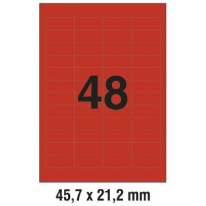Etikete ILK 45,7x21,2 mm pk20L Zweckform L6038-20 crvene