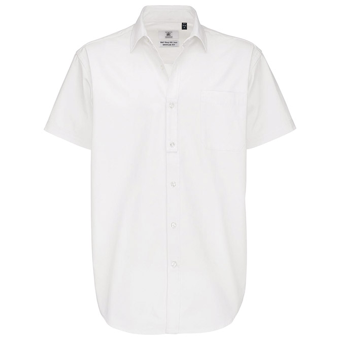 000014881.jpg Košulja muška kratki rukavi B&C Sharp 130g bijela 2XL!! - Slika 1