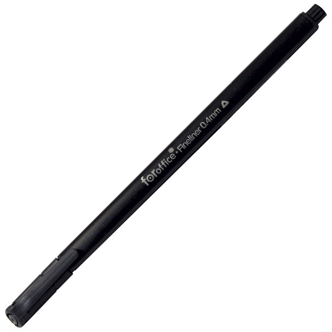 000018096.jpg Flomaster fineliner 0,4mm FORoffice crni - Slika 1