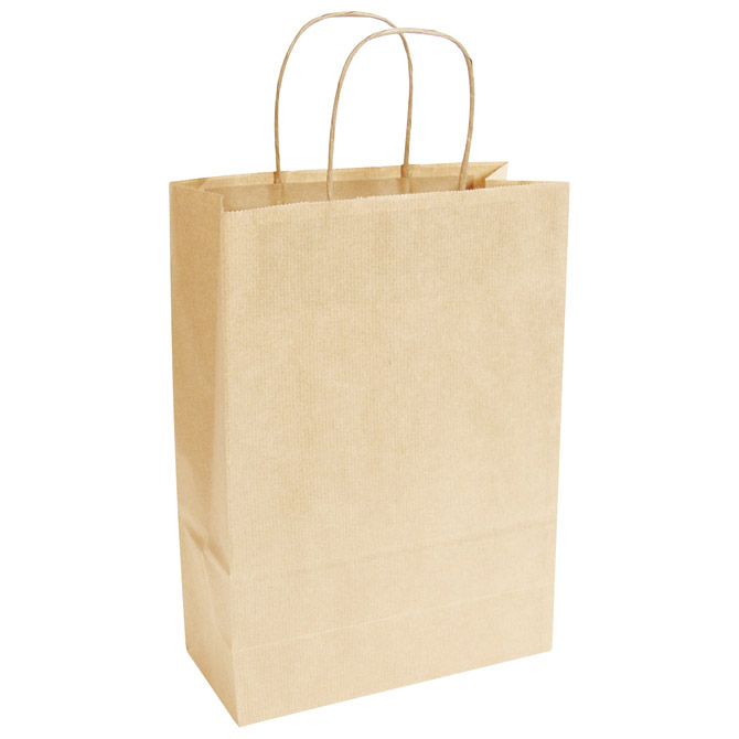 Vrećice ukrasne natron 22x31x10cm pletene ručke pk50 Duga smeđe Vrećice ukrasne natron 22x31x10cm pletene ručke pk50 Duga smeđe