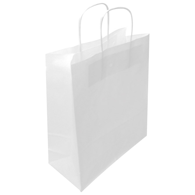 Vrećice ukrasne natron 26x35x12cm pletene ručke pk50 Duga bijele Vrećice ukrasne natron 26x35x12cm pletene ručke pk50 Duga bijele