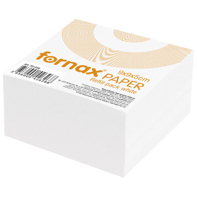 000019073.jpg Papir za kocku 9x9x5cm Fornax bijeli - Slika 1