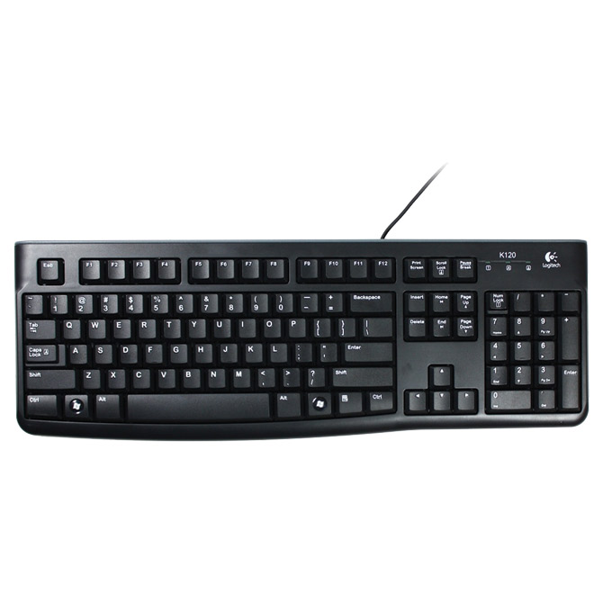 000021511.jpg Tipkovnica Usb K120-Retail Logitech crna - Slika 1